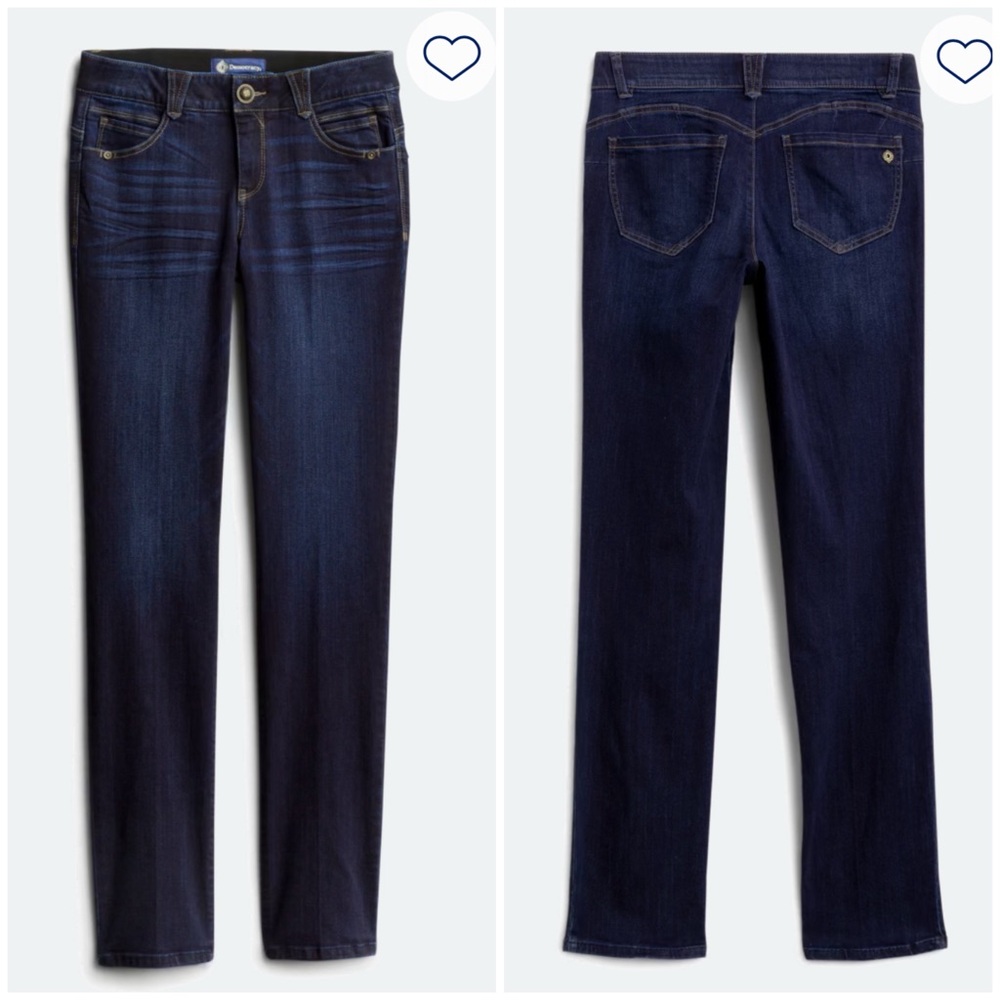 Democracy Natalie Ab Solution Straight
Leg Jean, size 8, dark indigo blue